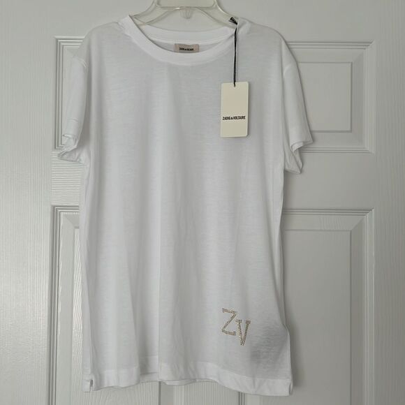 Zadig & Voltaire
Walk Zv Strass T-Shirt white Sz Medium NWT - Picture 3 of 5